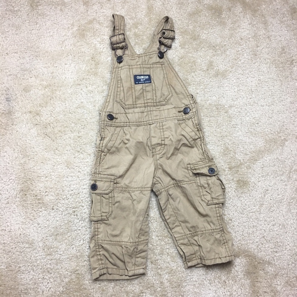Osh Kosh Tan Overalls Size 9 Months